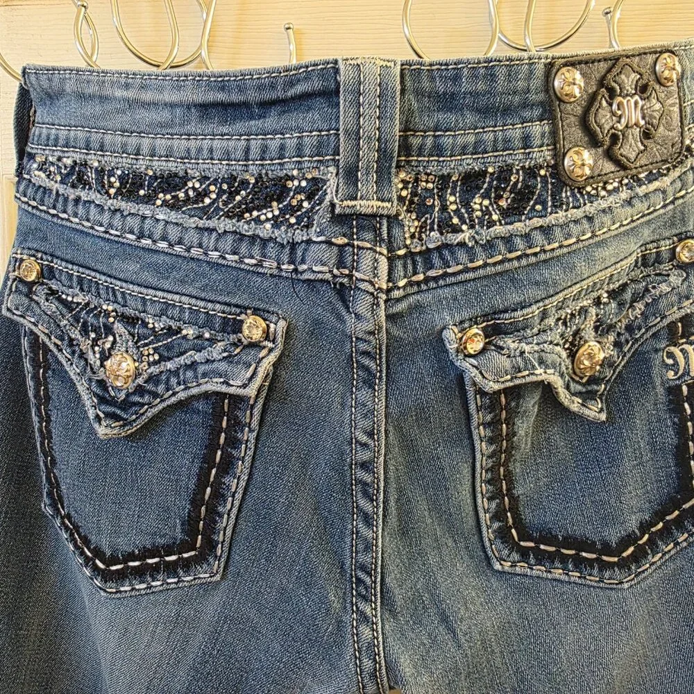 Miss Me Blue Embellished Women Jeans - Picture 3 of 4